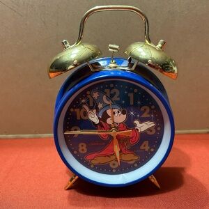 Disney Mickey Mouse Blue and Gold Alarm Clock